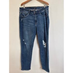 Judy Blue Women's Straight Leg Jeans - Distressed Blue